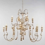 Figeac Chandelier, Gilt & Ivory