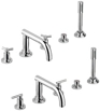 Atrio Roman tub filler with hand shower, 25 049
