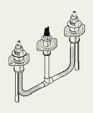 Classic 3-hole RT/Whirlpool Faucet Rough In Kit