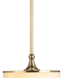 Modern Brass Cream Shaded Pendant