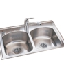 Culinaire Top Mount Double Bowl Kitchen Sink