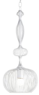 Modern White Wire Pendant