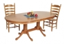 Cabriole Double Pedestal Oval Table