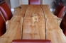 Character gapped live edge dining table