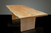 Live Edge dining table with Athabasca base
