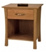 Green Mountain 1 Drawer Enclosed Shelf Night Stand