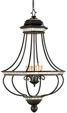 Wrought Iron Mirrored Round Chandelier