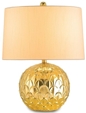 Gold Porcelain Artichoke Lamp