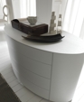 Coco Moon White Oval Dresser