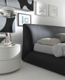 Coco Moon White Oval Nightstand