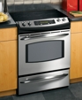GE Profile™ 30" Slide-In Electric Range, JS905SKSS
