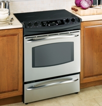 GE Profile™ 30" Slide-In Electric Range, JS900SKSS
