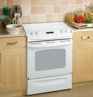 GE® 30" Slide-In CleanDesign Electric Range, JSP46DNWW