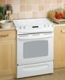 GE® 30" Slide-In CleanDesign Electric Range, JSP46DNWW
