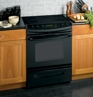 GE® 30" Slide-In CleanDesign Electric Range, JSP46DNBB
