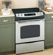 GE® 30" Slide-In Electric Range with Self-Cleaning Oven, JSP42SNSS