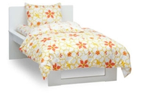 Hearts and Flowers Organic Twin Sheet Set