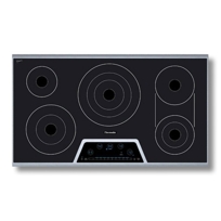 36" Masterpiece Electric Cooktop with 5 Elements, Touch Control Panel, and Dual Element Bridge CET366FS