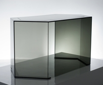 "Axle" Lucite/Acrylic Desk Table