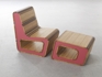 Stepping Wood Chair and Ottoman