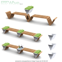Wave eco bench