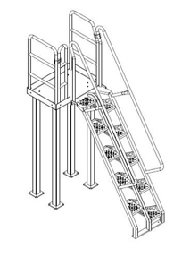 Steel Alternating Tread Stair Steel Alternating Tread Stair