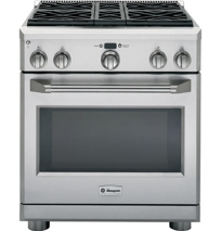 30" All Gas Professional Range with 4 Burners (Natural Gas), Model#: ZGP304NRSS