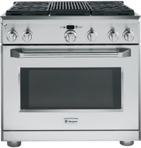 36" All Gas Professional Range with 4 Burners and Grill (Liquid Propane), Model#: ZGP364LRRSS