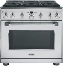 36" Dual-Fuel Professional Range with 6 Burners (Natural Gas), Model#: ZDP366NPSS