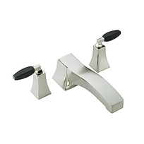 BARBARA BARRY GLAMOUR DECK-MOUNTED BATH SET, EBONY HANDLES