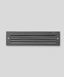 Recessed wall with louvers