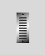 Recessed wall - stainless steel with louvers