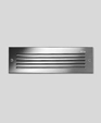 Recessed wall - stainless steel with louvers