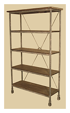 Industrial Weathered Bookcase