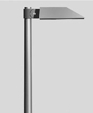 Pole top with shielded light source Pole top with shielded light source