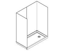 Lippert Two-Piece Back Wall Rectangular Shower w/Offset Drain, left or right Lippert Two-Piece Back Wall Rectangular Shower w/Offset Drain, left or right