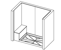 Lippert Two-Piece Back Wall Rectangular Shower w/out Wall in front of Seat Lippert Two-Piece Back Wall Rectangular Shower w/out Wall in front of Seat