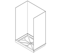 Prism One-Piece Back Wall Rectangular Shower Prism One-Piece Back Wall Rectangular Shower