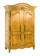 Country French TV Armoire With Carvings And Curved Bonnet Item #CF1335