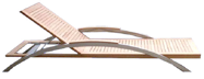 The Indio Sunbed - Teak/Alu The Indio Sunbed - Teak/Alu