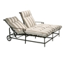 Aegean Cushion Adjustable Double Chaise with wheels, Loose Cushion [2490-7400]