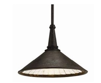 Industrial Iron and Mirrored Pendant