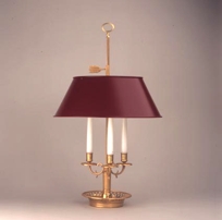 Bouillotte Lamp, Red Shade