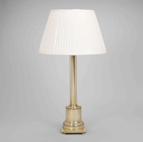 Round Column with Square Base, Brass