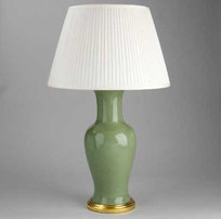 Crackled Fishtail Vase, Apple Green 