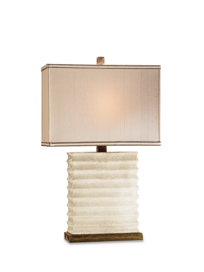 Transitional Ivory Rectangular Lamp