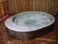 IRREGULAR SHAPED STAINLESS STEEL SPA 