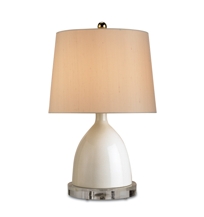 Petite White Ceramic Lamp