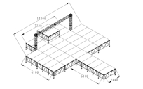aluminum stage,assembly stage,portable stage,glass stage