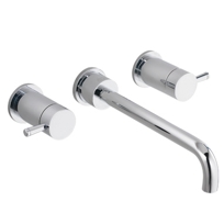 One 2 Handle Wall Mount Lavatory Faucet